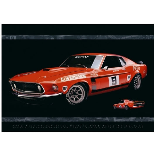 The 1969 Allan Moffat Mustang - Poster.